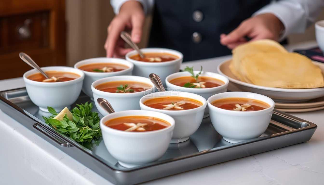 餐飲服務(wù)的精髓 托盤(pán)中的湯與細(xì)節(jié)之美